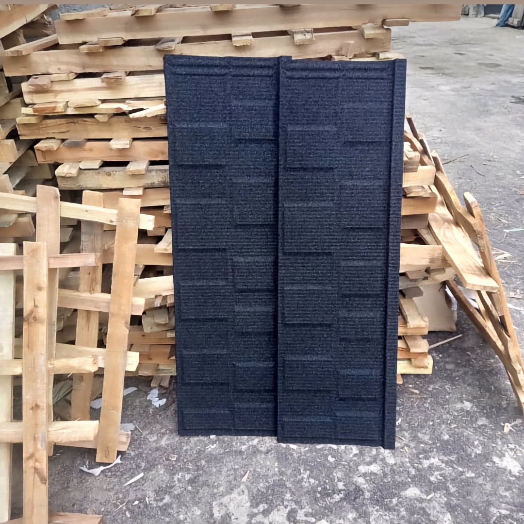 Black Shingle Stone Coated Roof Tile