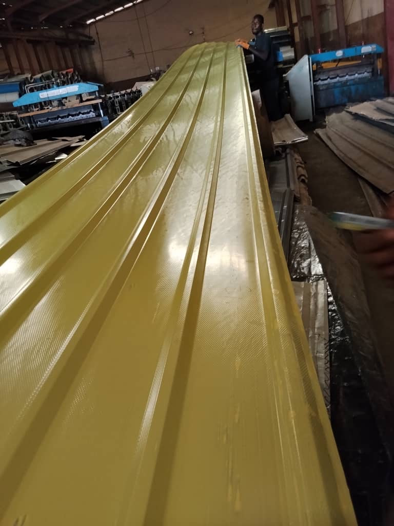 Beige Yellow 1 Meter Aluminum Corrugated Sheet